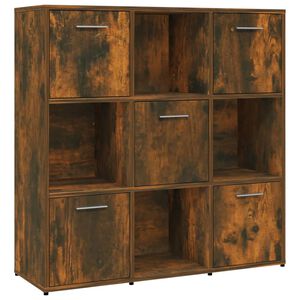 vidaXL Библиотека, опушен дъб, 90x30x90 см, инженерно дърво
