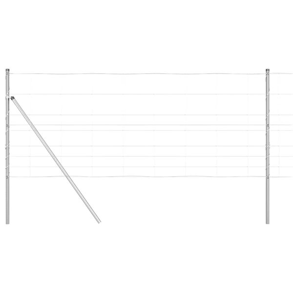 vidaXL Стълб за ограда. Галванизирана 25 x 1 m Стомана