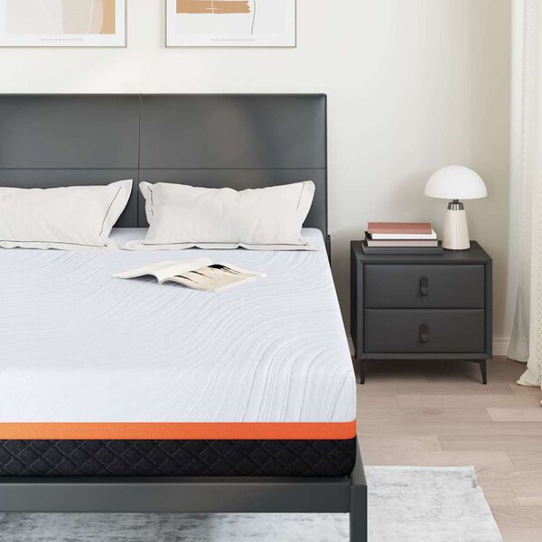 vidaXL Матрак Бяло и сиво 140 x 200 cm Жакардова материя