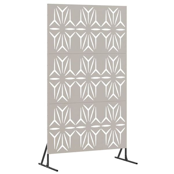 vidaXL Екран за уединение Сив 100 x 50 x 180 см Патинираща стомана