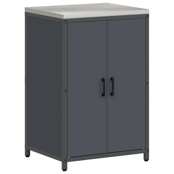 vidaXL Съхранение в кухнята с рафт Антрацит 60 x 50 x 92 см Стомана