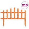 vidaXL Ниски огради за лехи, 10 бр, чам, 4,4 м