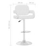 vidaXL Бар табуретка, бяла, изкуствена кожа