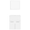 vidaXL Комплект мебели за баня, бял, ПДЧ