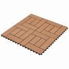 vidaXL Плочка за decking 11 pcs Кафяво 30 x 30 cm WPC