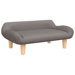 vidaXL Детски диван, таупе, 70x40x24 см, текстил