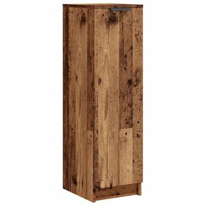 vidaXL Шкаф за обувки старо дърво 29,5x35x100,5 см инженерна дървесина