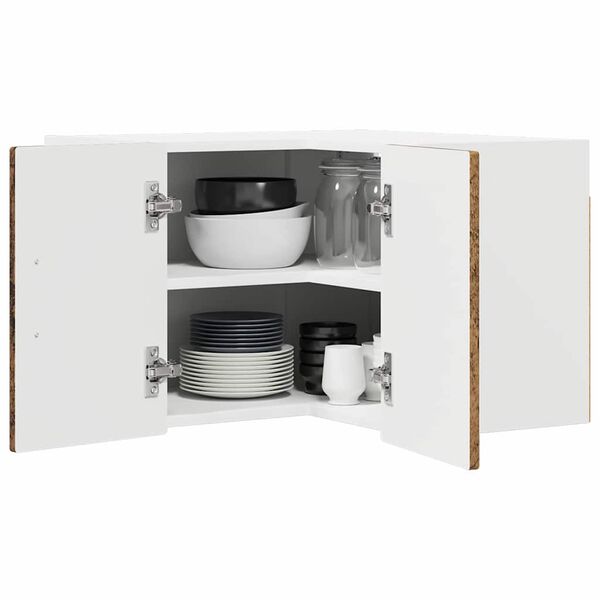 vidaXL Кухненски шкаф Старо дърво 57 x 57 x 40 см Инженерно дърво