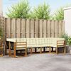 vidaXL Комплект дивани за открито 7 pcs Естествено и черно