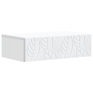 vidaXL Стенен страничен масичка Бяло 59 x 34,5 x 17 см