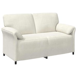 vidaXL Двуместна софа Кремаво 158 x 83 x 95 см Кадифе