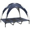 vidaXL Кучешко легло Морски син 122 x 93 x 106,5 см Стомана