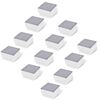 vidaXL LED осветителни тела за вграждане в земя, 12 бр, 100x100x68 мм