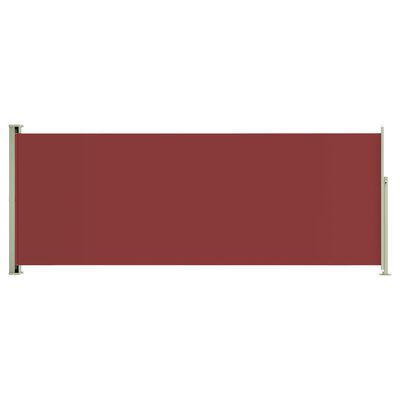 vidaXL Прибираща се дворна странична тента, 117x300 см, червена