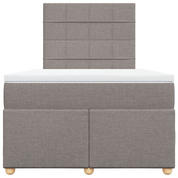 vidaXL Боксспринг легло с матрак, таупе, 120x190 см, плат