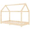 vidaXL Рамка за детско легло, бор масив, 70x140 см