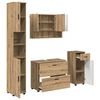 vidaXL Комплект мебели за баня 4 бр. Дъб 35 x 30 x 192 см