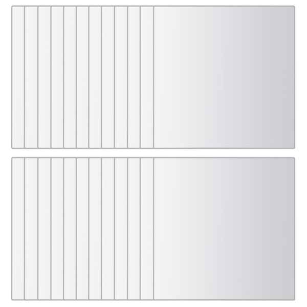 vidaXL Огледални плочки, 24 бр, квадратно стъкло