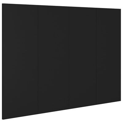 vidaXL Табла за легло, черна, 120x1,5x80 см, инженерна дървесина