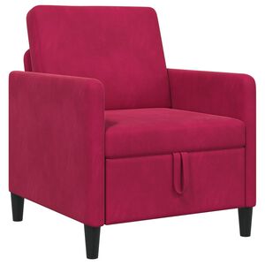 vidaXL Диван с storage Виненочервен 72 x 78 x 87 см Полиестер