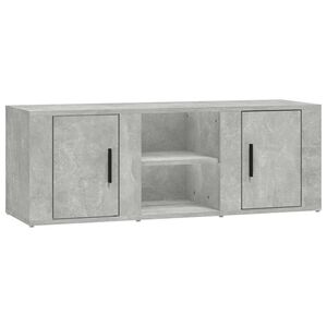 vidaXL ТВ шкаф, бетонно сиво, 100x31,5x35 см, инженерно дърво