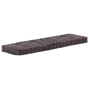 vidaXL Палетна възглавница за под, памук, 120x40x7 см, антрацит