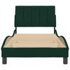 vidaXL Рамка за легло без матрак Hanko, тъмнозелена, 90x200 см, кадифе