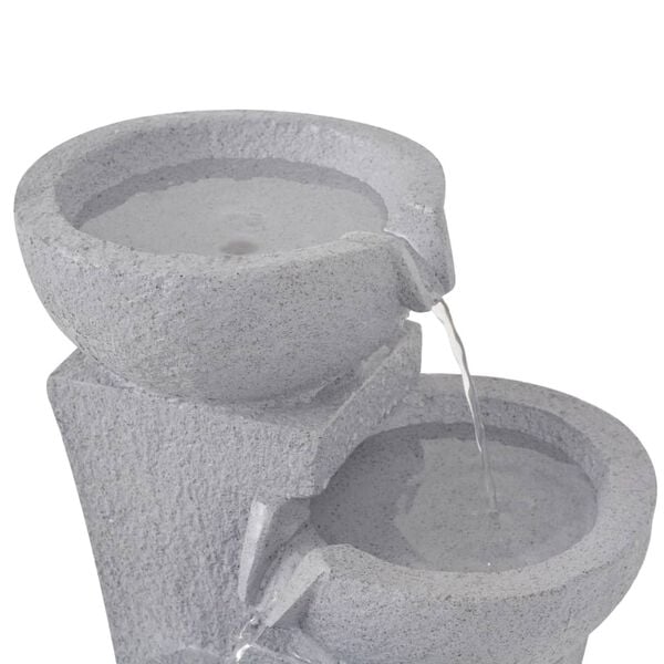 vidaXL Вътрешен фонтан с LED осветление, полирезин