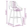 vidaXL Бар табуретка, таупе, текстил