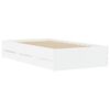 vidaXL Рамка за легло, с чекмеджета, без матрак, бяла, 90x200 см