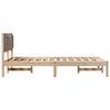 vidaXL Рамка за легло Таупе 120 x 200 cm Солидно борово дърво