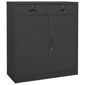 vidaXL Офис шкаф, антрацит, 90x40x102 см, стомана