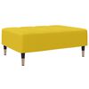vidaXL 2-местно разтегателно канапе с табуретка, жълто, кадифе