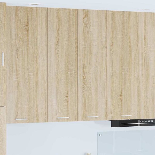 vidaXL Висящ шкаф с врата Сонома дъб 60 x 31 x 100 см Инженерно дърво