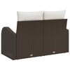 vidaXL Градински диван Кафяво 124 x 62 x 69 см полиратан