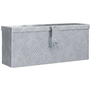 vidaXL Алуминиева кутия, 48,5x14x20 см, сребриста