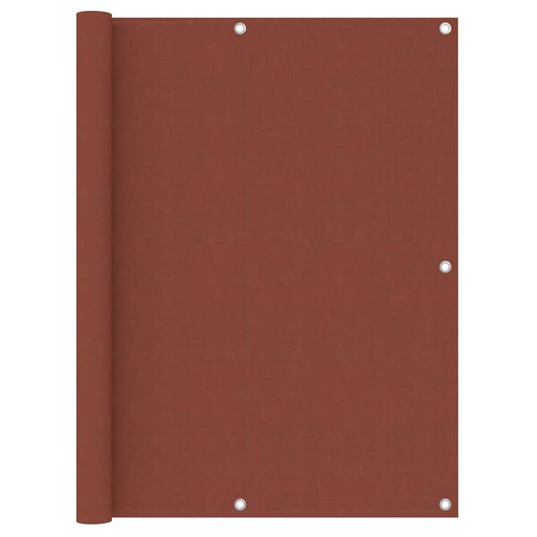 vidaXL Балконски параван, теракота, 120x500 см, плат оксфорд