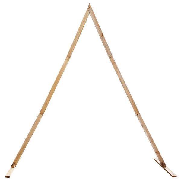 vidaXL Сватбена арка Светло кафяво 202 x 95 x 254 см Солиден бор