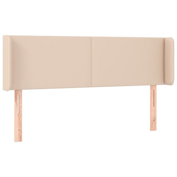 vidaXL LED Горна табла за легло, капучино, 147x16x78/88 см