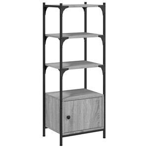 vidaXL Библиотека 3 рафта сив сонома 41x30x109,5 см инженерно дърво