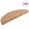 vidaXL Изтривалки за стълби, 20 бр., 56x17x3 см, бежови, полукръгли