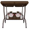 vidaXL Детска градинска люлка, кафява, 115x75x110 см, текстил
