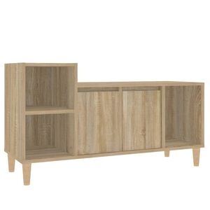vidaXL ТВ шкаф, бетонно сиво, 100x35x55 см, инженерно дърво