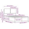 vidaXL Леглова рамка с тапицирана гръбна част Таупе 120 x 200 cm