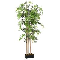 vidaXL Изкуствено бамбуково дърво 500 листа 80 см зелено