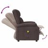 vidaXL Wingback масажен стол, тъмнокафяв, текстил