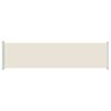 vidaXL Прибираща се дворна странична тента, 600x160 см, кремава