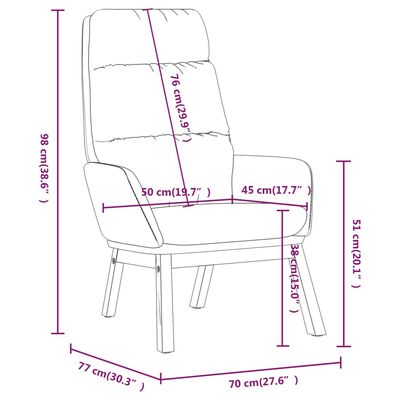 vidaXL Релакс стол, тъмносив, текстил