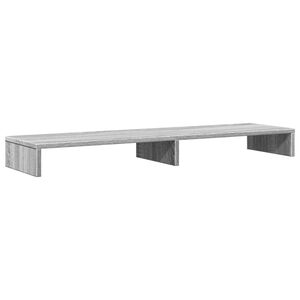 vidaXL Поставка за монитор, сив сонома, 100x27x10 см, инженерно дърво