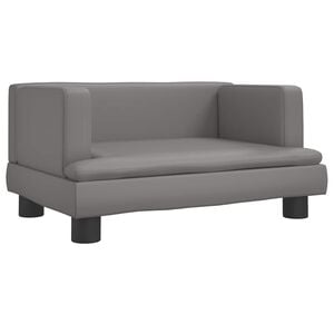 vidaXL Кучешко легло, сиво, 60x40x30 см, изкуствена кожа